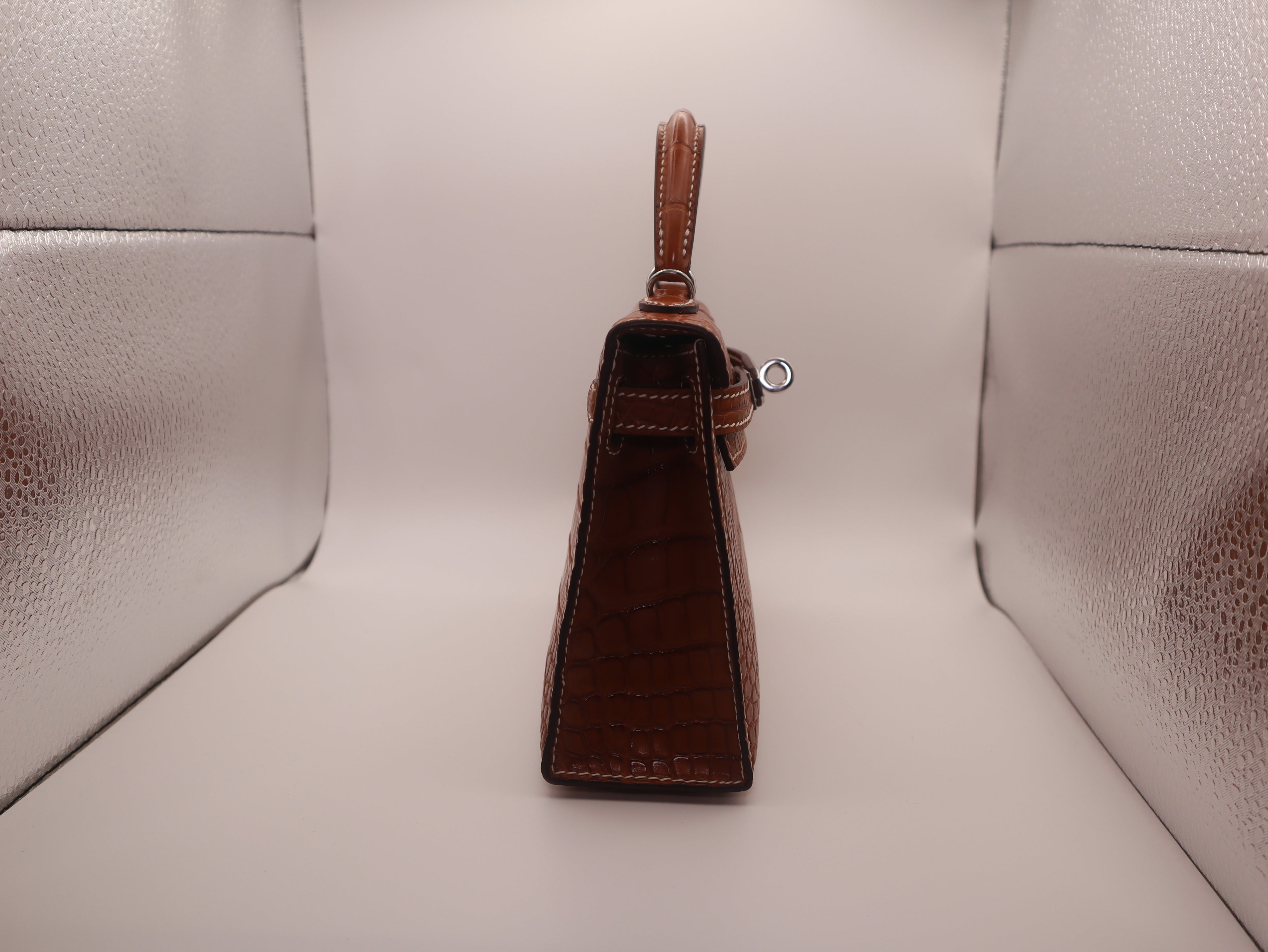 Hermès Mini Kelly II 19 Faubourg Alligator Palladium Hardware