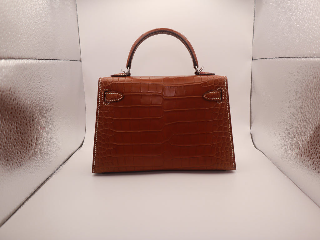 Hermès Mini Kelly II 19 Faubourg Alligator Palladium Hardware