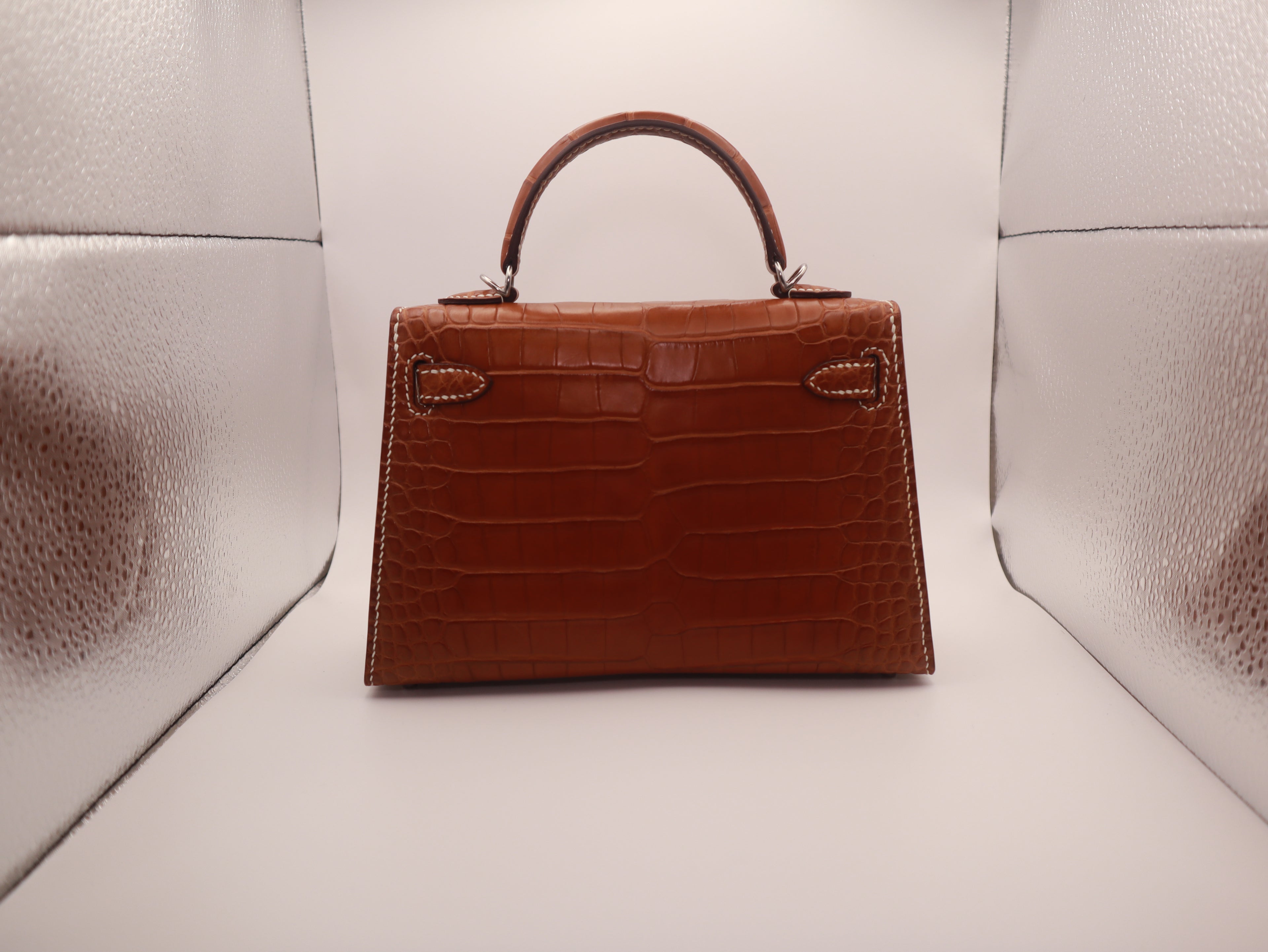 Hermès Mini Kelly II 19 Faubourg Alligator Palladium Hardware