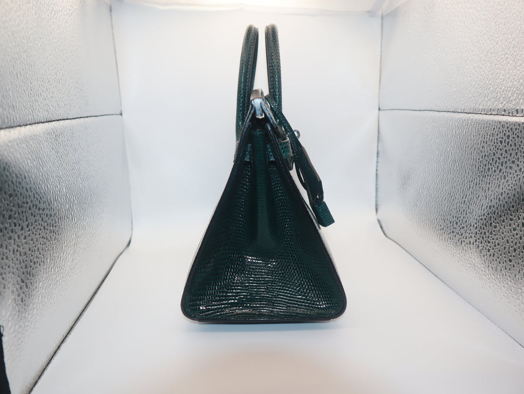 Hermès Birkin 20 Vert Cypress Lizard Palladium Hardware