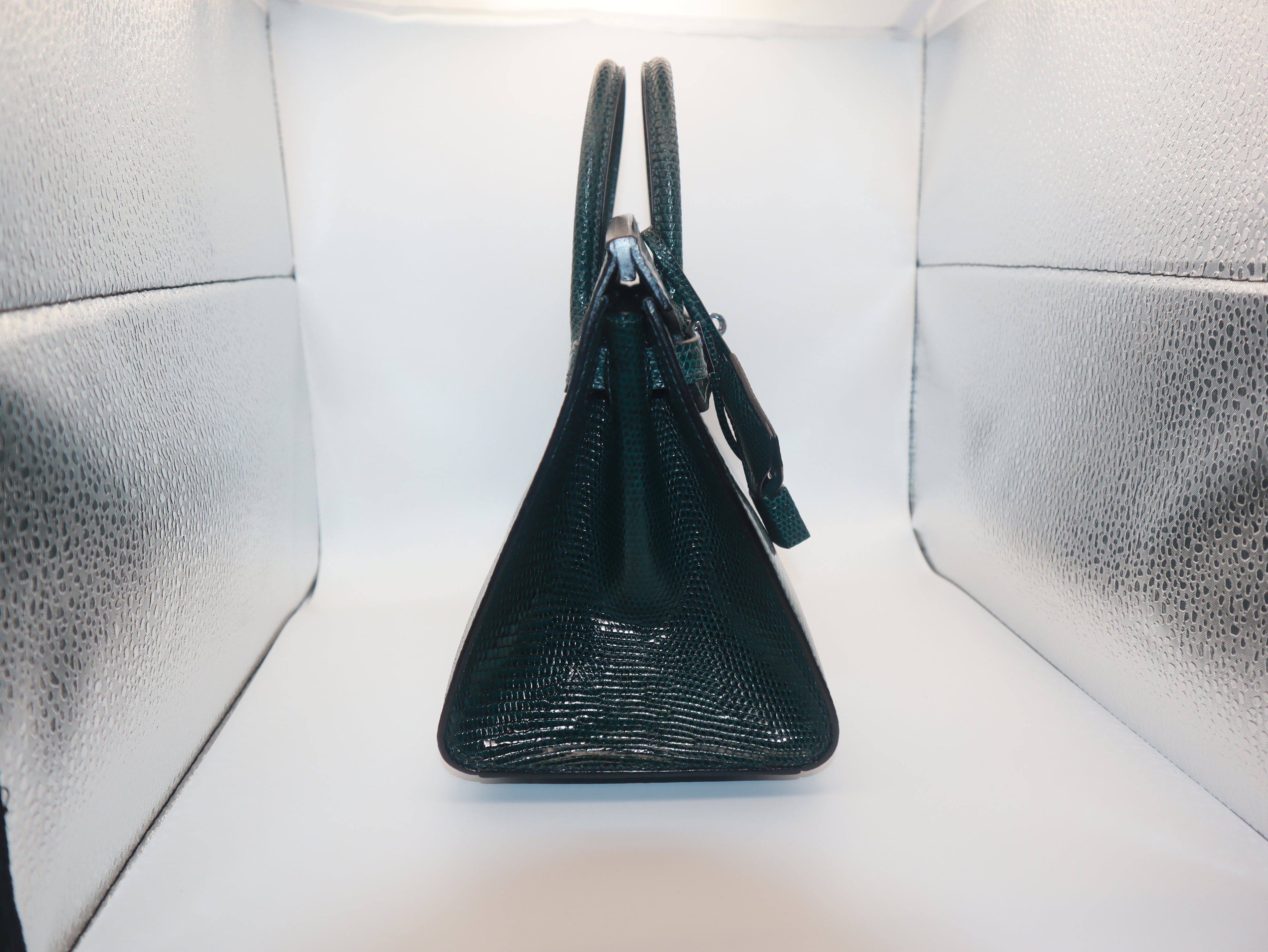 Hermès Birkin 20 Vert Cypress Lizard Palladium Hardware