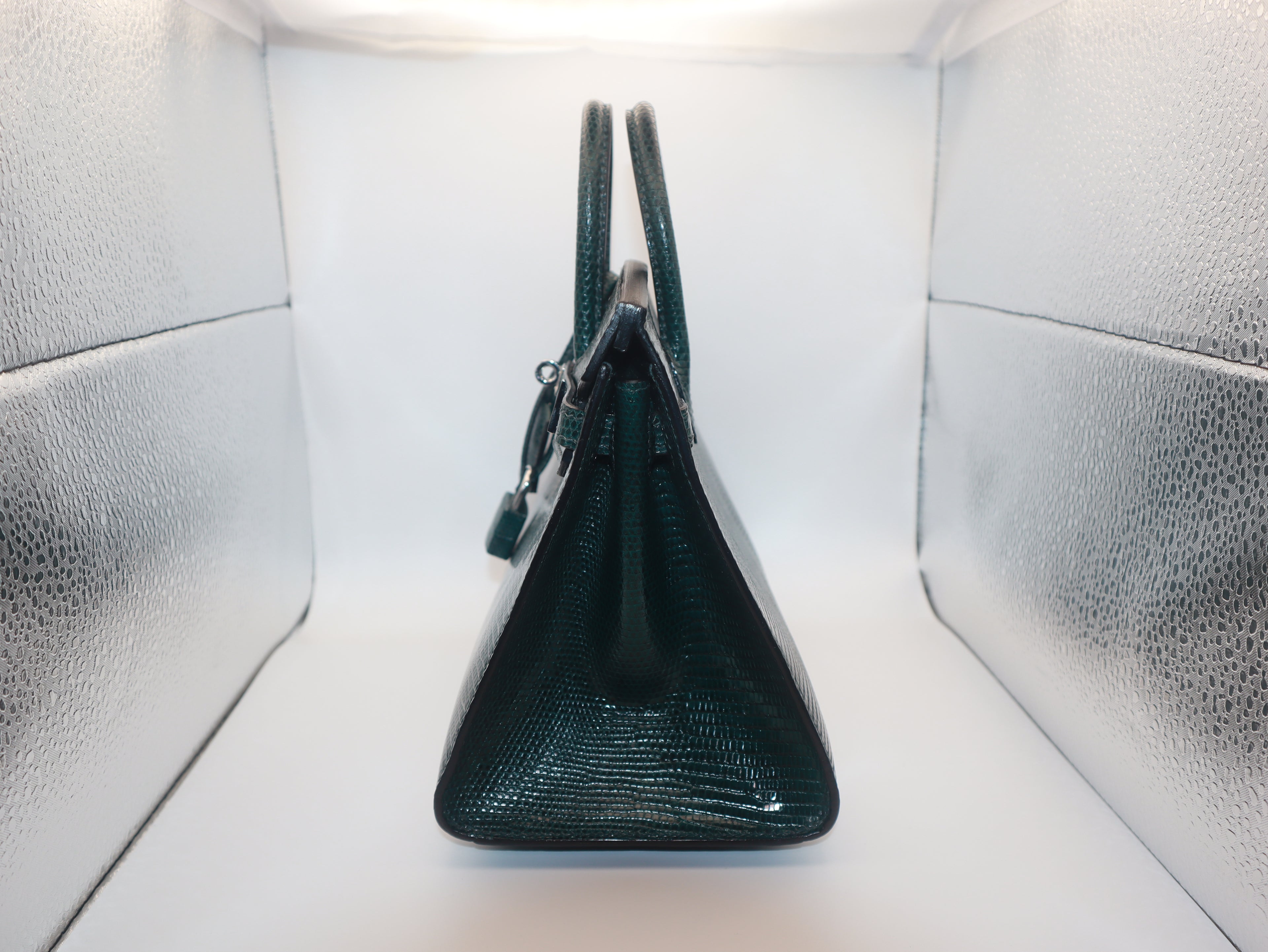 Hermès Birkin 20 Vert Cypress Lizard Palladium Hardware
