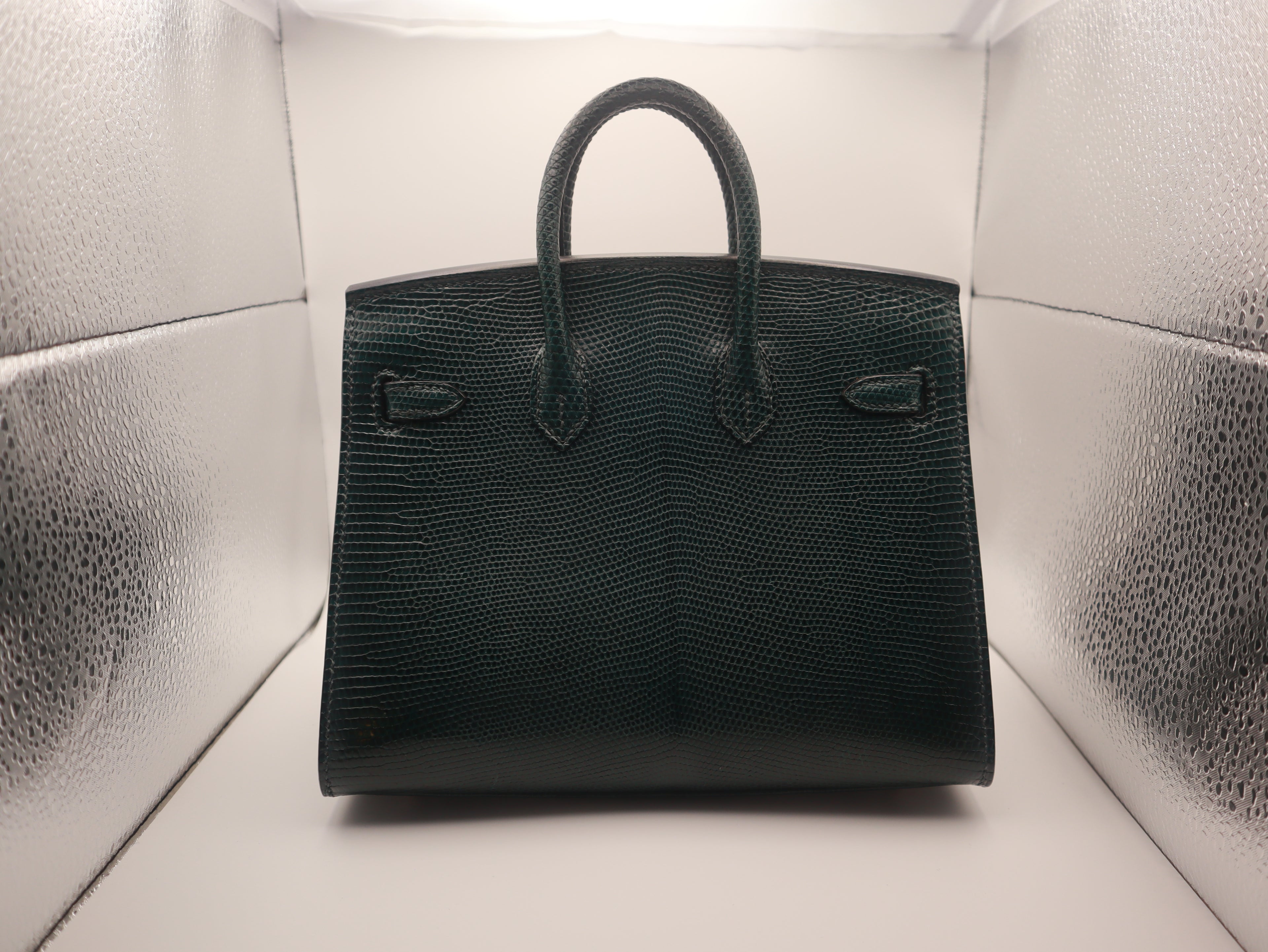Hermès Birkin 20 Vert Cypress Lizard Palladium Hardware